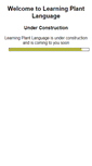 Mobile Screenshot of learningplantlanguage.com